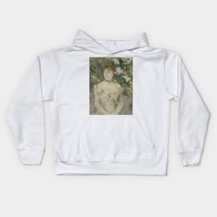 Young Girl in a Ball Gown by Berthe Morisot Kids Hoodie